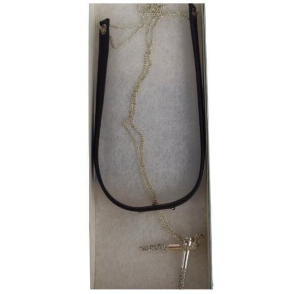 Stella & Dot Delmar Pave Lariat Necklace with box - Picture 3 of 6